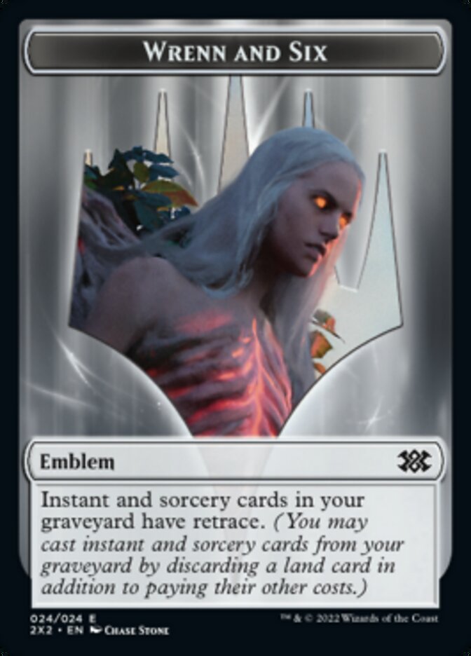 Wrenn and Six Emblem // Spirit (008) Double-Sided Token [Double Masters 2022 Tokens] | Odin's Place