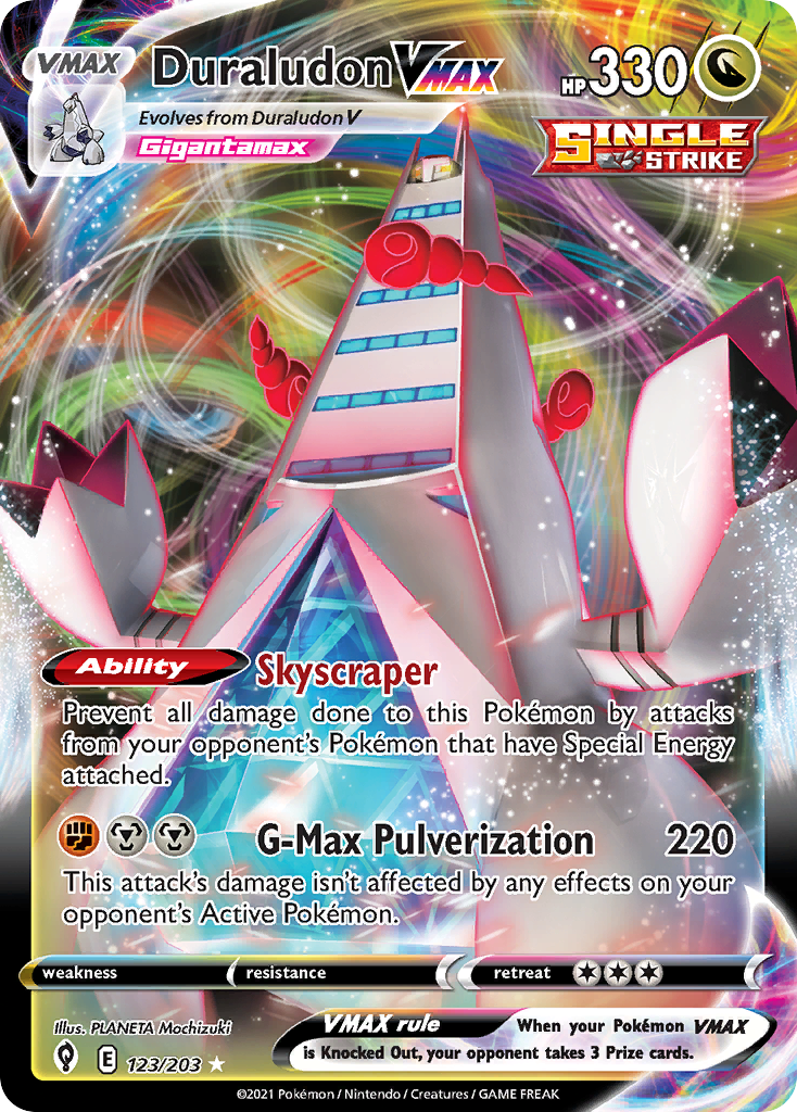 Duraludon VMAX (123/203) (Jumbo Card) [Sword & Shield: Evolving Skies] | Odin's Place