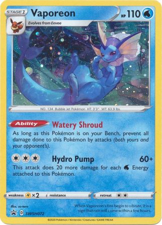 Vaporeon (SWSH072) [Sword & Shield: Black Star Promos] | Odin's Place