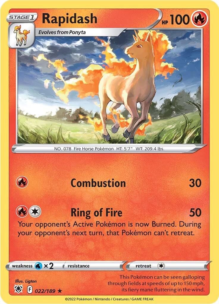 Rapidash (022/189) [Sword & Shield: Astral Radiance] | Odin's Place