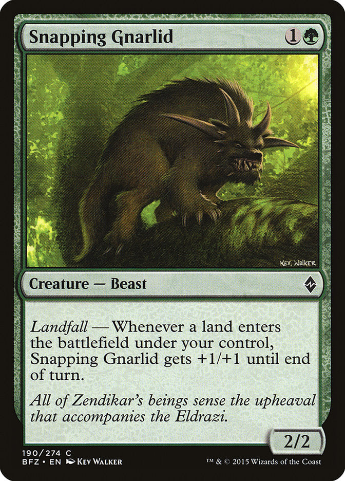 Snapping Gnarlid (190) [Battle for Zendikar] | Odin's Place