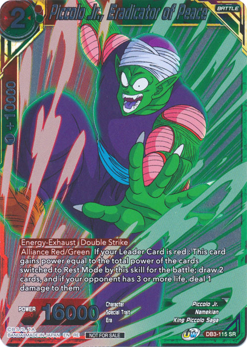 Piccolo Jr., Eradicator of Peace (Event Pack 09 - Alternate Foil) (DB3-115) [Tournament Promotion Cards] | Odin's Place