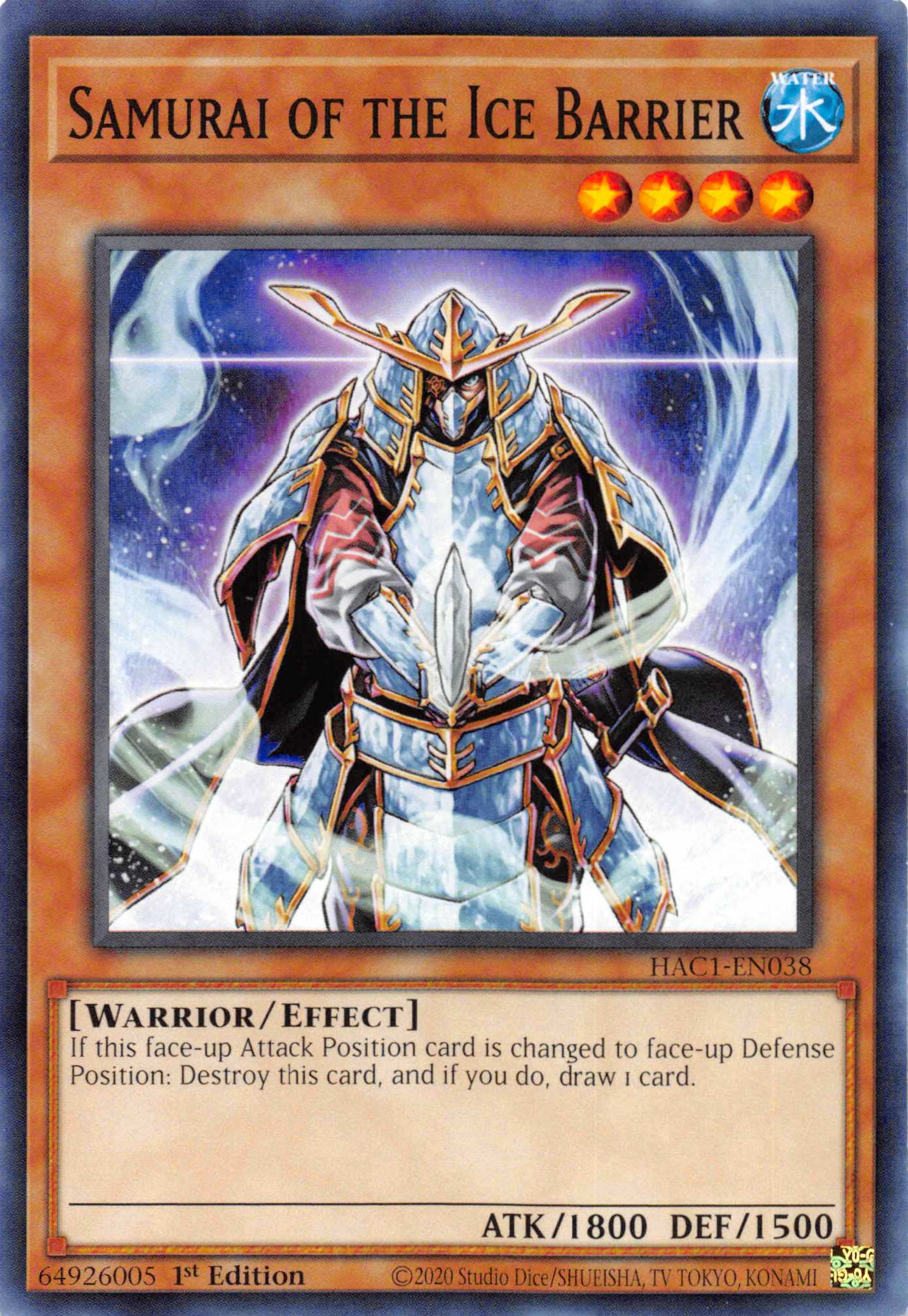 Samurai of the Ice Barrier (Duel Terminal) [HAC1-EN038] Parallel Rare | Odin's Place