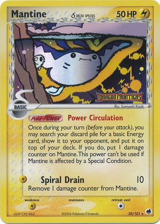 Mantine (20/101) (Delta Species) (Stamped) [EX: Dragon Frontiers] | Odin's Place