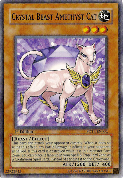 Crystal Beast Amethyst Cat [FOTB-EN002] Common | Odin's Place