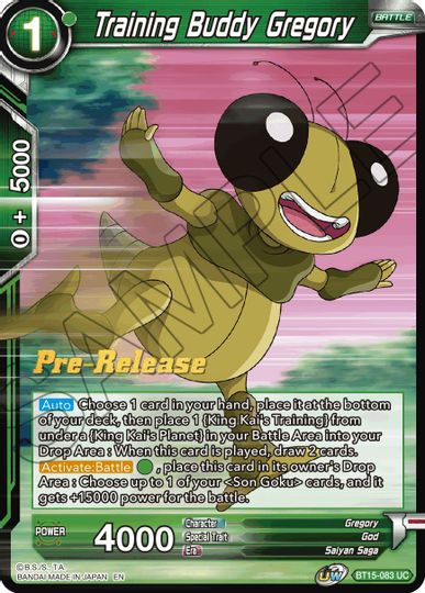 Training Buddy Gregory (BT15-083) [Saiyan Showdown Prerelease Promos] | Odin's Place