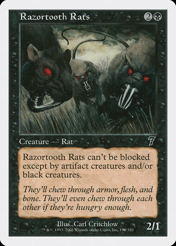 Razortooth Rats (158) [Seventh Edition] | Odin's Place