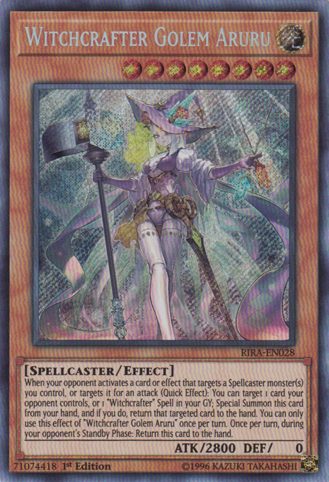 Witchcrafter Golem Aruru [RIRA-EN028] Secret Rare | Odin's Place