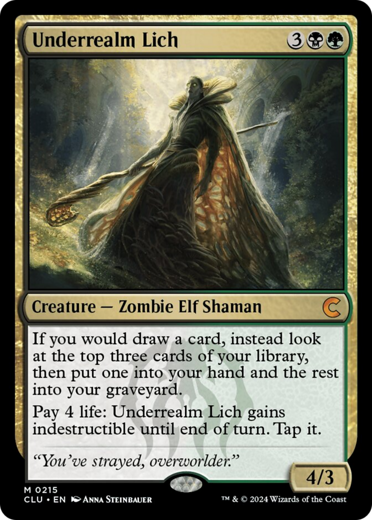 Underrealm Lich [Ravnica: Clue Edition] | Odin's Place