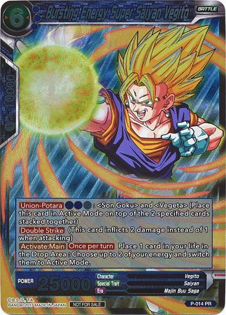 Bursting Energy Super Saiyan Vegito (P-014) [Promotion Cards] | Odin's Place