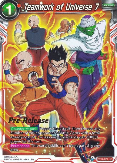 Teamwork of Universe 7 (BT14-027) [Cross Spirits Prerelease Promos] | Odin's Place