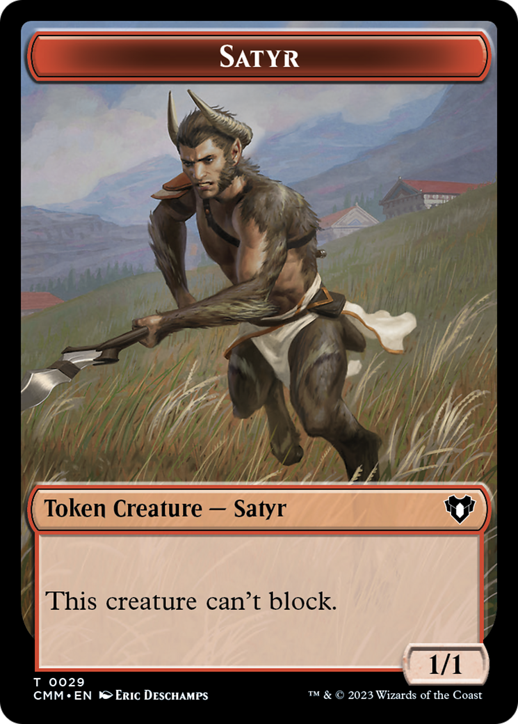Eldrazi Spawn // Satyr Double-Sided Token [Commander Masters Tokens] | Odin's Place