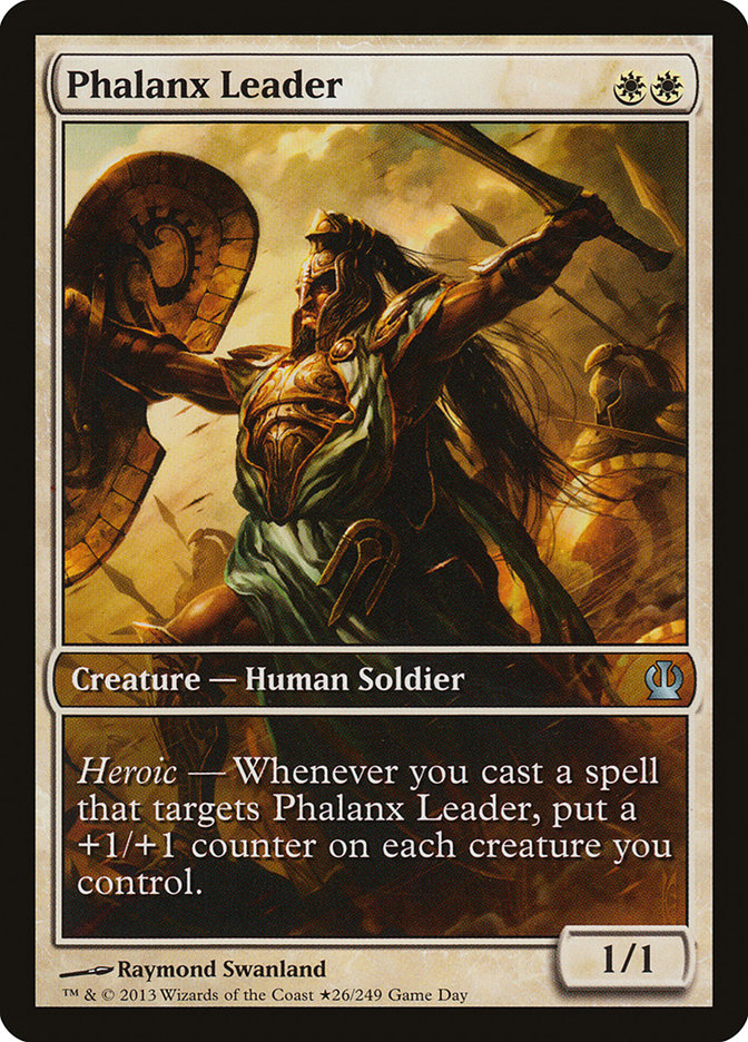 Phalanx Leader (26) (Game Day) (Extended Art) [Theros Promos] | Odin's Place