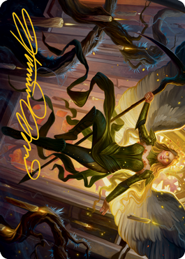 Sigarda, Champion of Light Art Card (Gold-Stamped Signature) [Innistrad: Midnight Hunt Art Series] | Odin's Place
