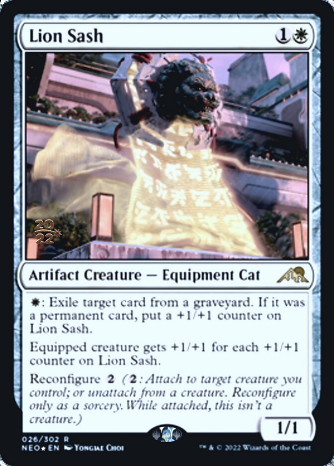 Lion Sash [Kamigawa: Neon Dynasty Prerelease Promos] | Odin's Place