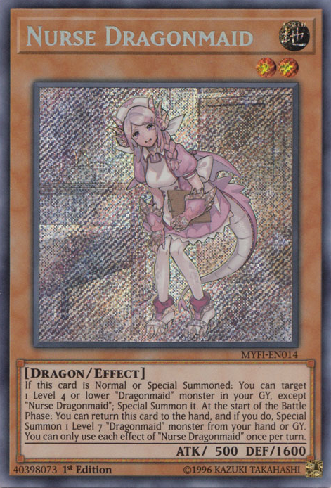 Nurse Dragonmaid [MYFI-EN014] Secret Rare | Odin's Place