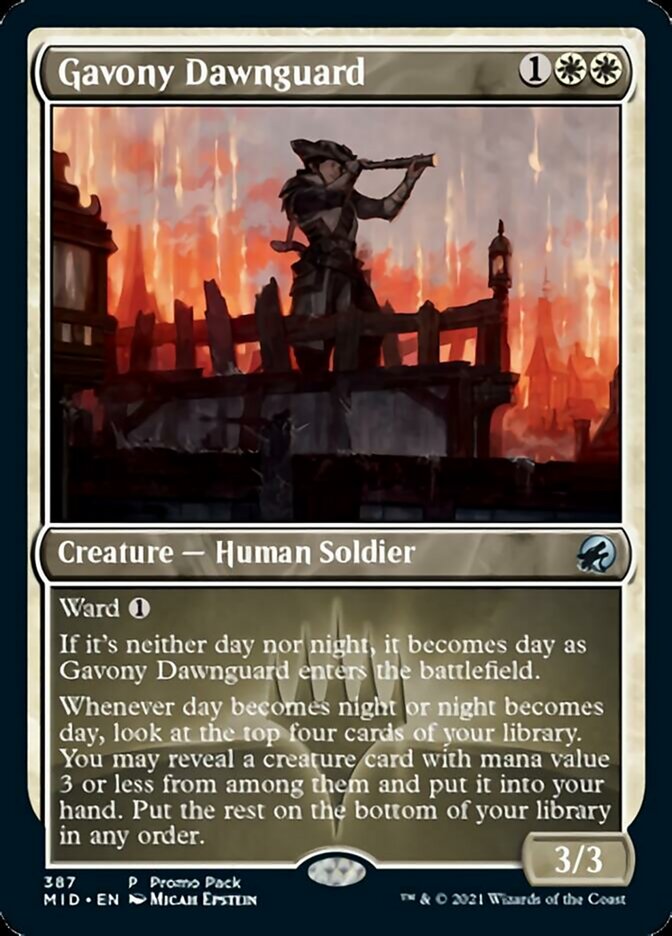 Gavony Dawnguard (Promo Pack) [Innistrad: Midnight Hunt Promos] | Odin's Place
