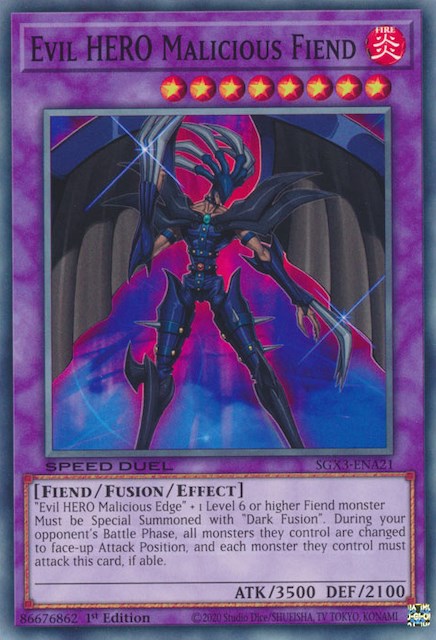 Evil HERO Malicious Fiend [SGX3-ENA21] Common | Odin's Place