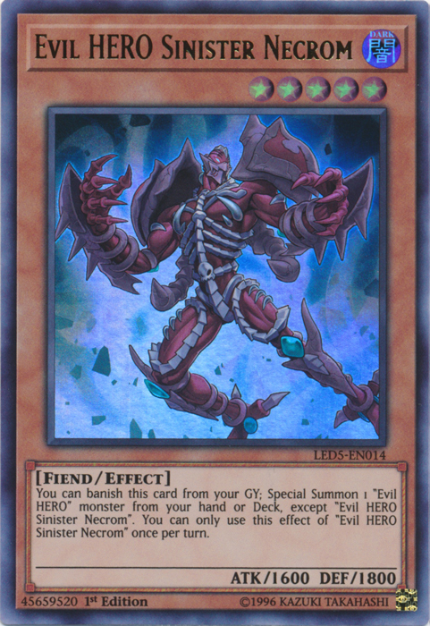 Evil Hero Sinister Necrom [LED5-EN014] Ultra Rare | Odin's Place