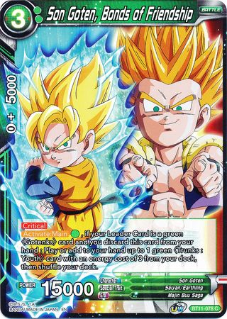Son Goten, Bonds of Friendship (BT11-078) [Vermilion Bloodline 2nd Edition] | Odin's Place