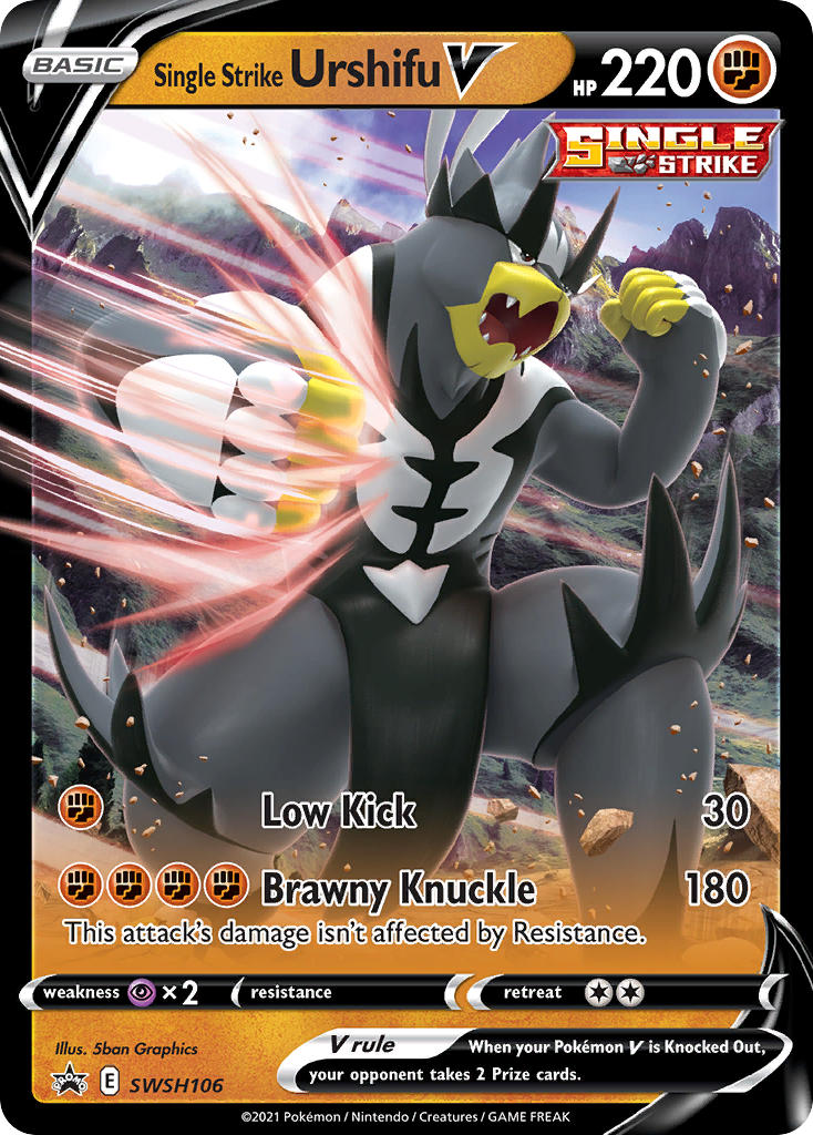 Single Strike Urshifu V (SWSH106) (Jumbo Card) [Sword & Shield: Black Star Promos] | Odin's Place