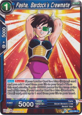 Fasha, Bardock's Crewmate (DB3-036) [Giant Force] | Odin's Place