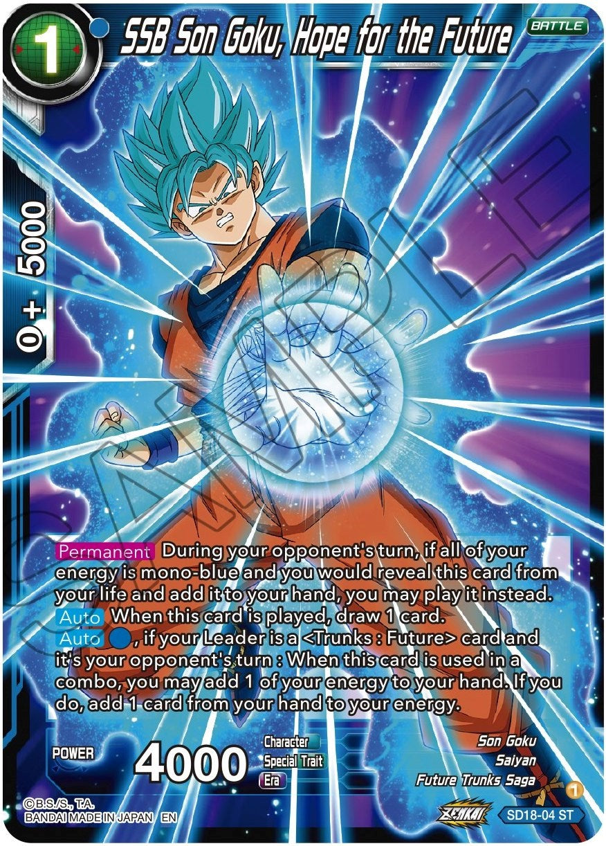 SSB Son Goku, Hope for the Future (SD18-04) [Dawn of the Z-Legends] | Odin's Place