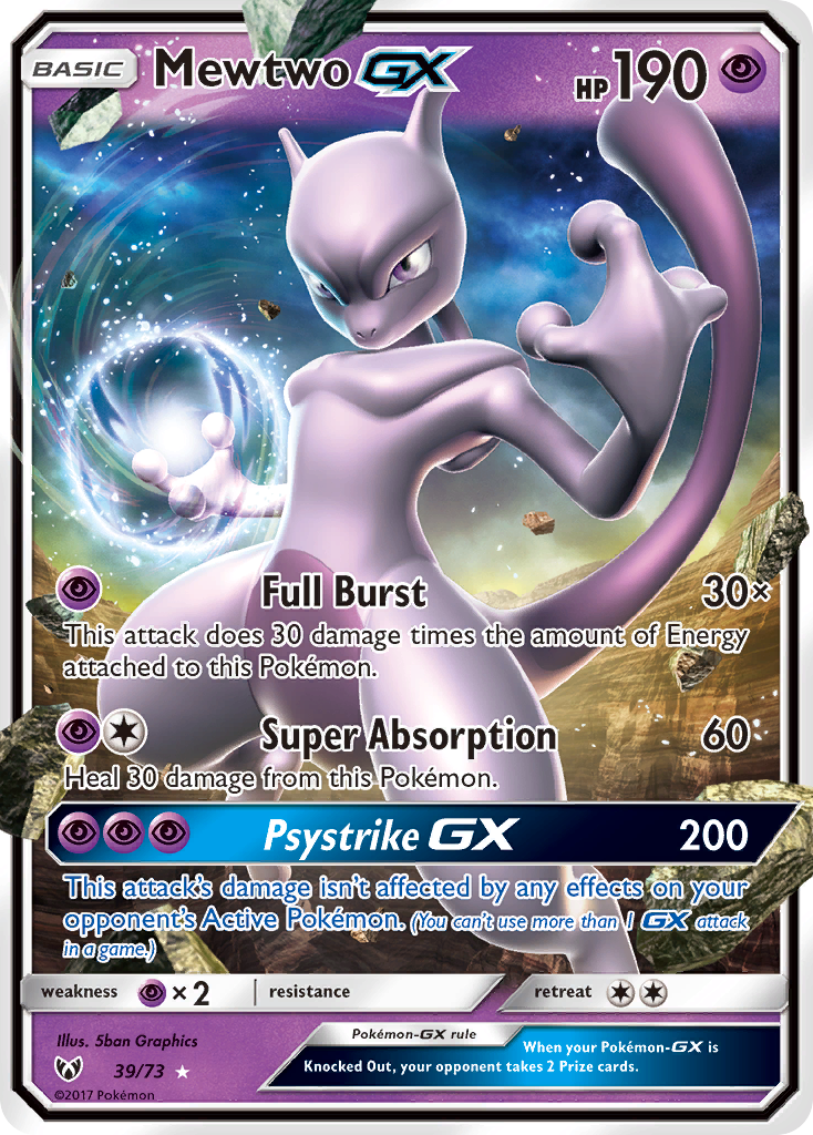 Mewtwo GX (39/73) [Sun & Moon: Shining Legends] | Odin's Place