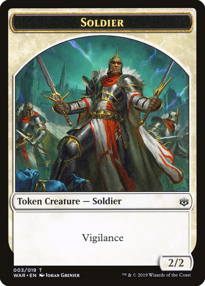 Soldier Token (3) [War of the Spark Tokens] | Odin's Place