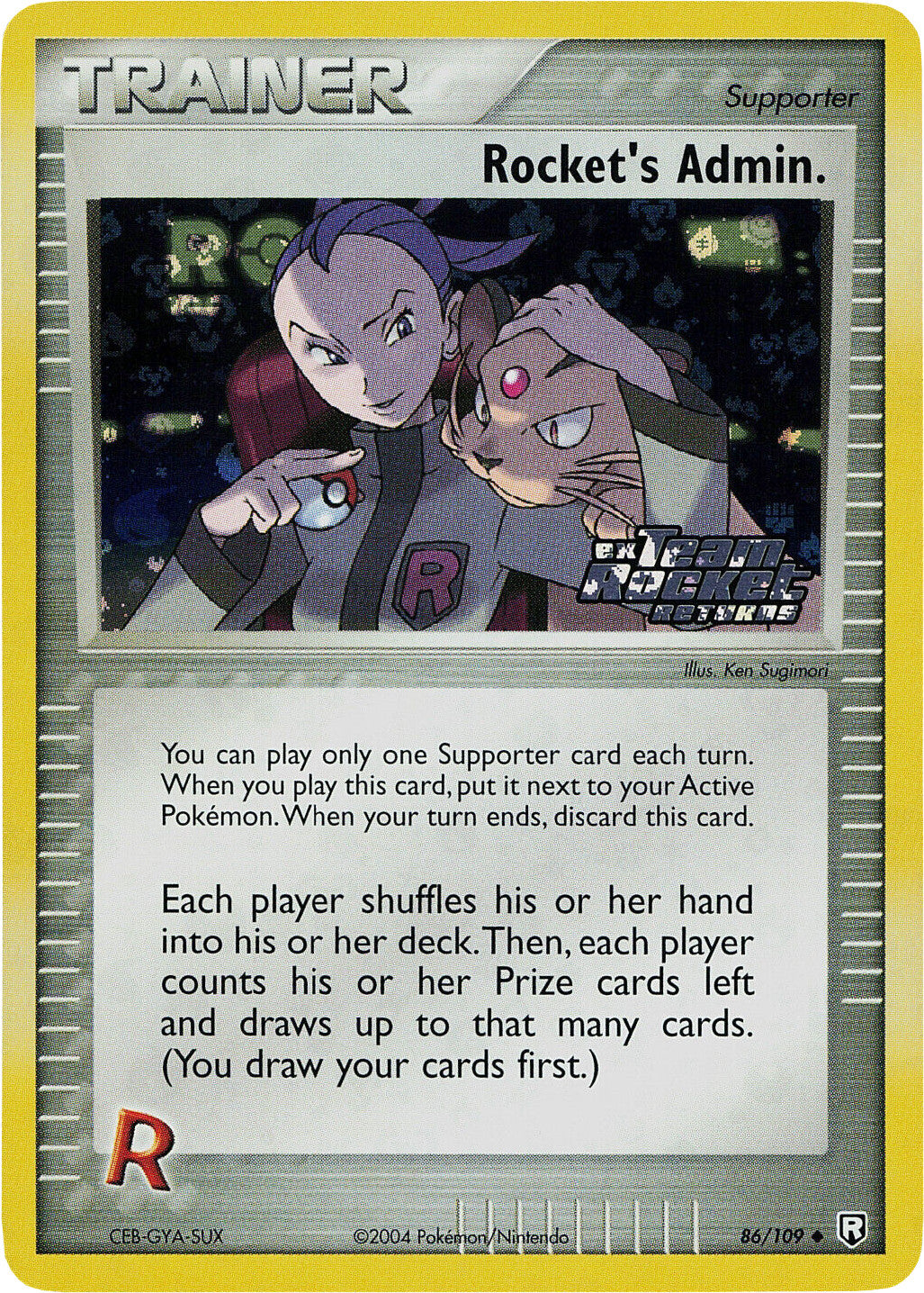 Rocket's Admin. (86/109) (Stamped) [EX: Team Rocket Returns] | Odin's Place