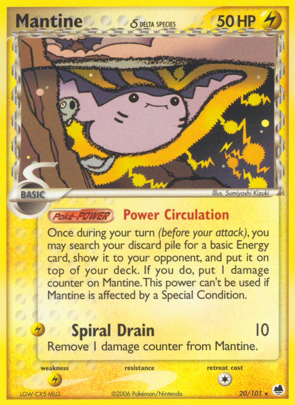 Mantine (20/101) (Delta Species) [EX: Dragon Frontiers] | Odin's Place