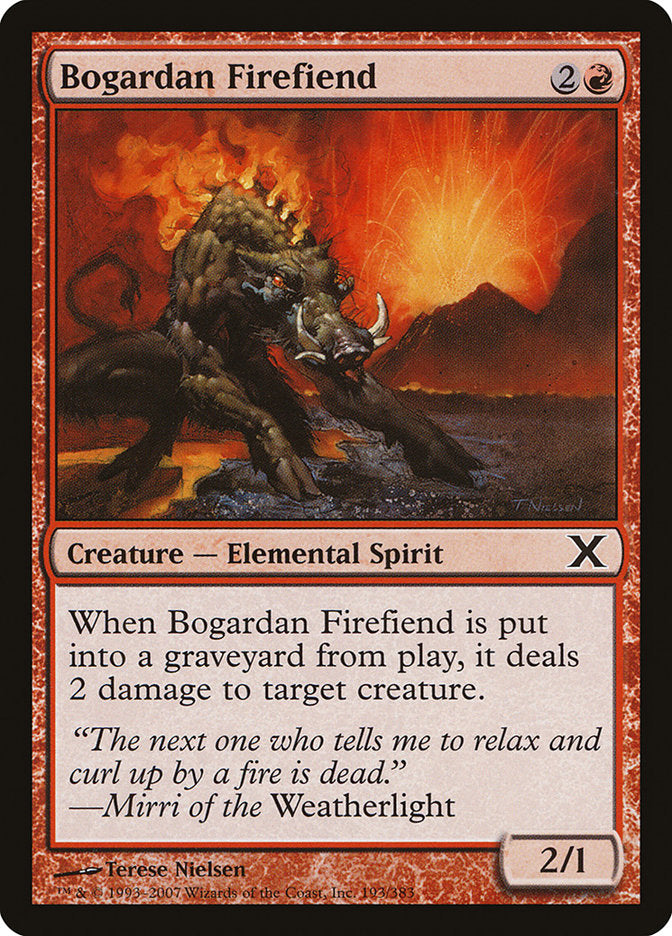 Bogardan Firefiend (193) [Tenth Edition] | Odin's Place