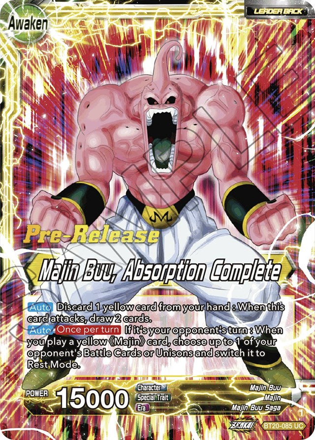 Majin Buu // Majin Buu, Absorption Complete (BT20-085) [Power Absorbed Prerelease Promos] | Odin's Place