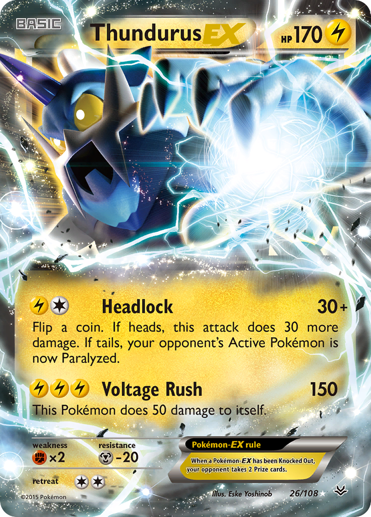 Thundurus EX (26/108) [XY: Roaring Skies] | Odin's Place