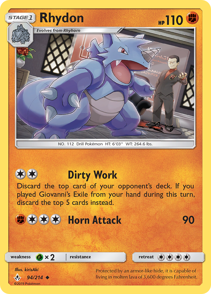 Rhydon (94/214) [Sun & Moon: Unbroken Bonds] | Odin's Place