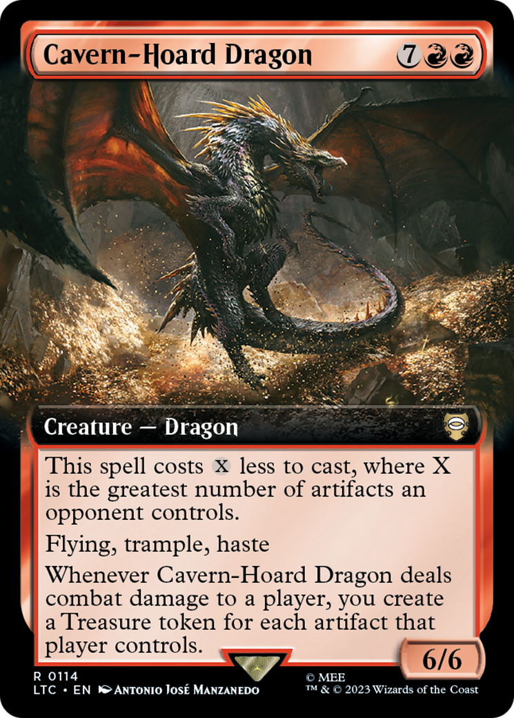 Cavern-Hoard Dragon (Extended Art) [The Lord of the Rings: Tales of Middle-Earth Commander] | Odin's Place