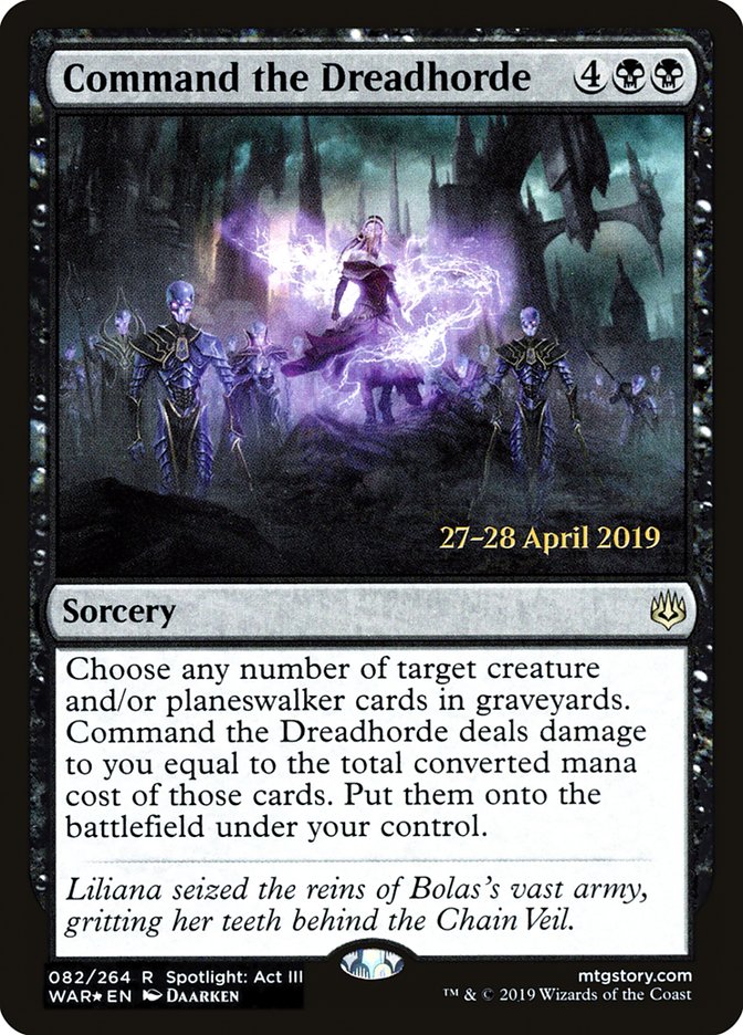 Command the Dreadhorde (82) [War of the Spark Prerelease Promos] | Odin's Place