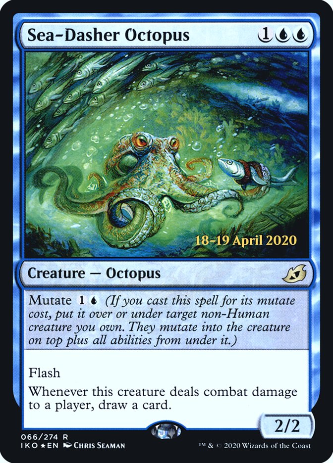Sea-Dasher Octopus [Ikoria: Lair of Behemoths Prerelease Promos] | Odin's Place