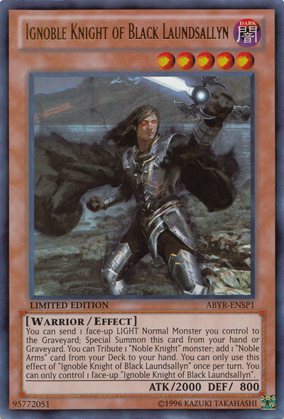 Ignoble Knight of Black Laundsallyn [ABYR-ENSP1] Ultra Rare | Odin's Place