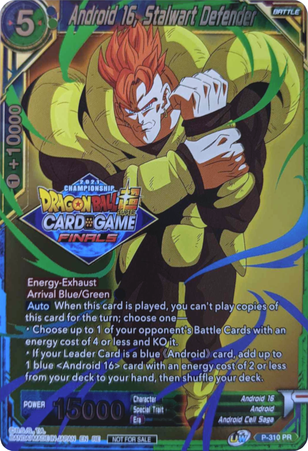 Android 16, Stalwart Defender (2021 Tournament Pack Vault Set) (P-310) [Tournament Promotion Cards] | Odin's Place