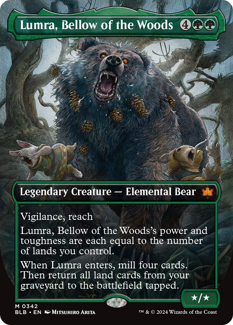 Lumra, Bellow of the Woods (Borderless) (0342) [Bloomburrow] | Odin's Place