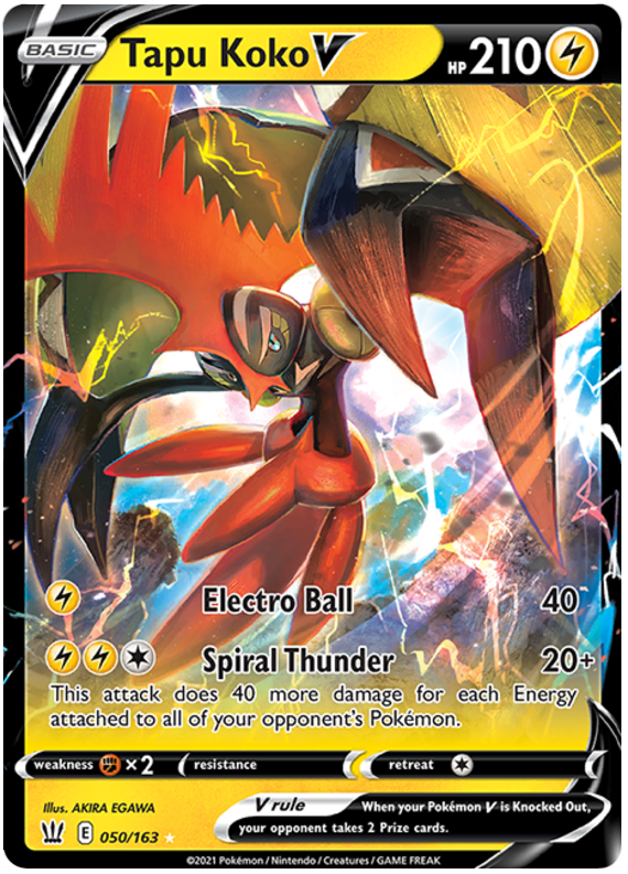 Tapu Koko V (050/163) [Sword & Shield: Battle Styles] | Odin's Place