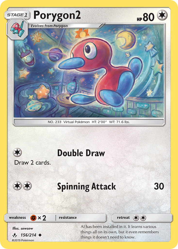 Porygon2 (156/214) [Sun & Moon: Unbroken Bonds] | Odin's Place