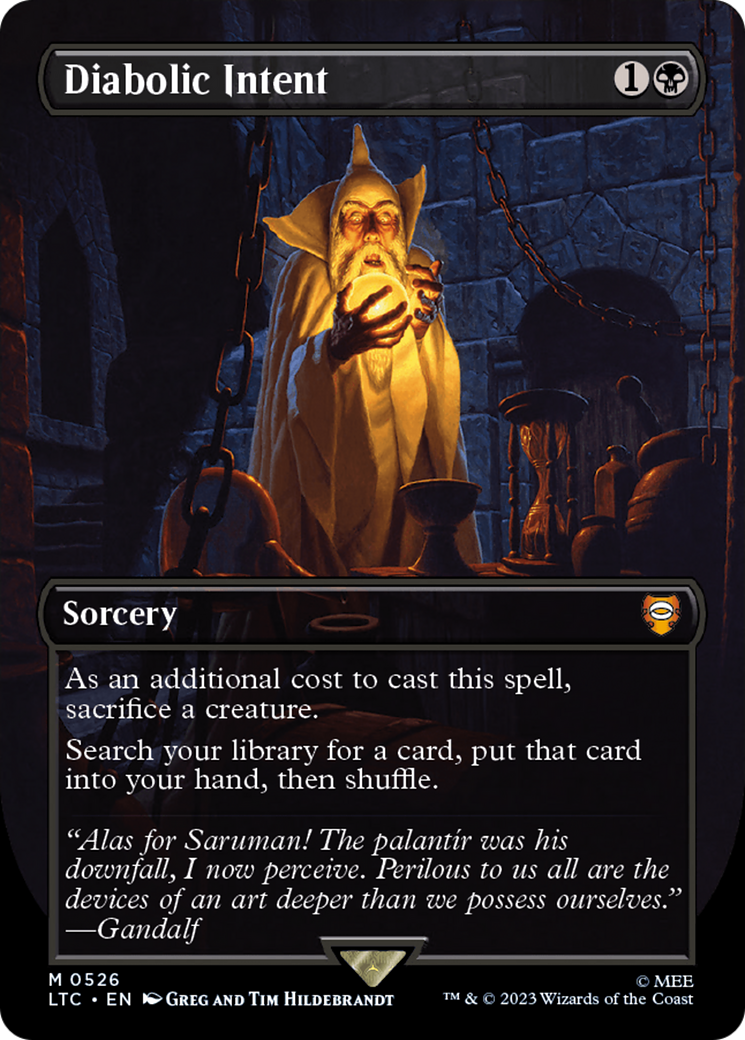Diabolic Intent (Borderless) [The Lord of the Rings: Tales of Middle-Earth Commander] | Odin's Place