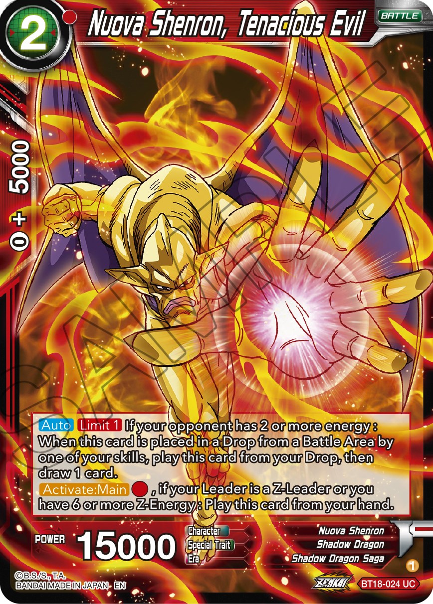 Nuova Shenron, Tenacious Evil (BT18-024) [Dawn of the Z-Legends] | Odin's Place