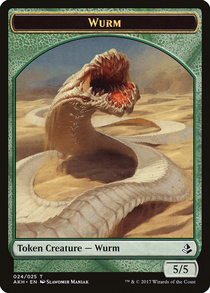 Unwavering Initiate // Wurm Double-Sided Token [Amonkhet Tokens] | Odin's Place