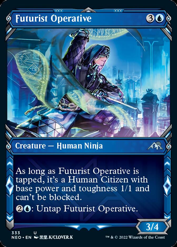 Futurist Operative (Showcase Ninja) [Kamigawa: Neon Dynasty] | Odin's Place