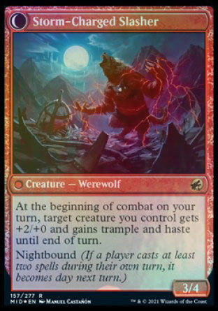 Reckless Stormseeker // Storm-Charged Slasher [Innistrad: Midnight Hunt Prerelease Promos] | Odin's Place