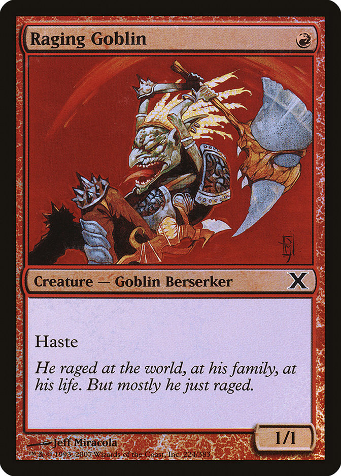 Raging Goblin (Premium Foil) [Tenth Edition] | Odin's Place