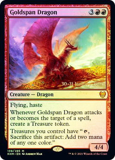 Goldspan Dragon [Kaldheim Prerelease Promos] | Odin's Place